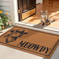 Bleum Cade Welcome Mat Non-Slip Low Profile Front Door Mat for Outdoor Indoor,No Need to Knock We Know You're Here Dog Pet Door Mat, Dog-Lover Gift,Brown,18"x30"