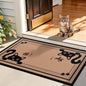 Bleum Cade Meowdy Welcome Mat,Black Cat Low Profile Front Door Mat Non-Slip Rubber Backing Doormat for Cat Lover Outdoor Indoor Home Decor,Brown,18"x30"