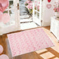 Bleum Cade 2'x3' Washable Entry Rug, Super Soft Low Pile Non-Slip Outdoor Indoor Pink Love Hearts Door Mat for Kitchen, Laundry Entryway, Bathroom, Mother's Day Ideal Gift for Mom