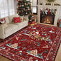 Bleum Cade Christmas Rugs for Living Room 5x7 Area Rug,Christmas Santa Washable Rugs for Bedroom,Soft Faux Wool Non Slip Bedroom Rugs,Winter Red Large Carpet for Dining Room,Christmas Decorations