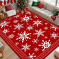 Bleum Cade Christmas Snowflake Area Rugs 2x3 Door Mat, Non Slip Washable Entryway Rug Outdoor Indoor Xmas Santa Welcome Mat for Entrance,Gray