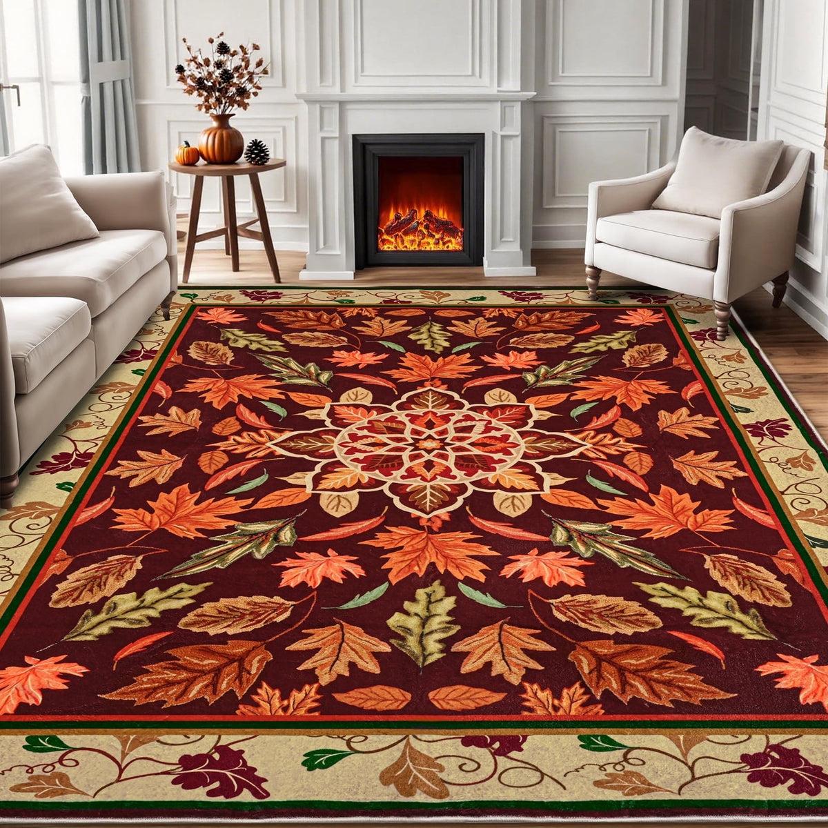 Bleum Cade Fall Area Rugs 2x3 Entryway Rug,Maple Leaf Non Slip Washable Door Mat Outdoor Indoor Welcome Mat for Entrance