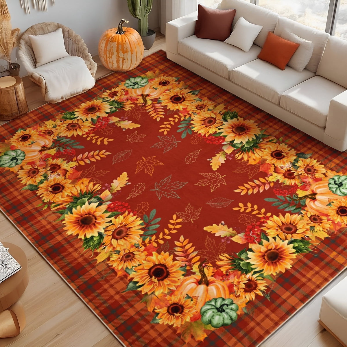 Bleum Cade Fall Area Rugs 2x3 Entryway Rug,Maple Leaf Non Slip Washable Door Mat Outdoor Indoor Welcome Mat for Entrance