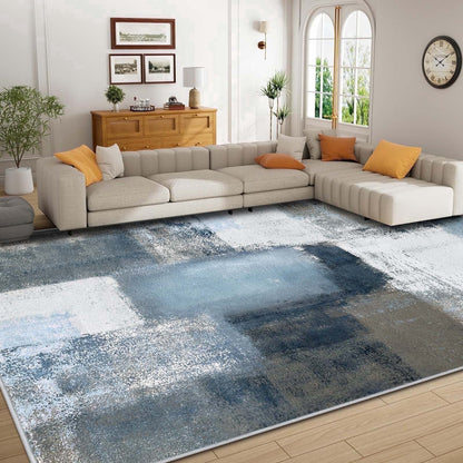 Bleum Cade Modern Abstract Area Rugs 2x3 Entryway Rug,Non Slip Washable Door Mat Outdoor Indoor Welcome Mat for Entrance,Black