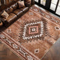 Bleum Cade Rugs for Living Room 5x7 Area Rug, Moroccan Washable Rugs for Bedroom, Non-Slip Boho Indoor Rug, Soft Low Pile Stain Resistant Geometric Floor Large Carpet Home Decor,Blue
