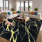 Bleum Cade 8'x10' Area Rugs for Living Room, Washable Rugs Modern Rugs for Bedroom Dinning Room,Marble Abstract Rug Ultra Soft Non Slip Durable Large Carpet Home Decor, Black Gold