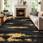Bleum Cade 8'x10' Area Rugs for Living Room, Washable Rugs Modern Rugs for Bedroom Dinning Room,Abstract Rug Ultra Soft Non Slip Durable Large Carpet Home Decor, Black Gold