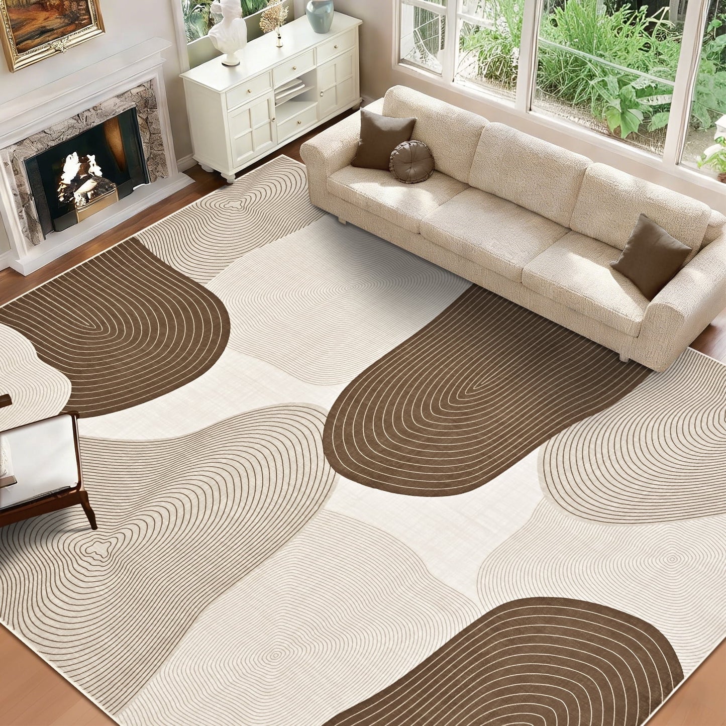 Bleum Cade 8x10 Area Rugs for Living Room, Abstract Rug Ultra Soft Washable Rugs for Bedroom, Anti Slip Durable Stain Resistant Larg Carpet Home Decor for Dining Room,Grey