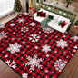 Bleum Cade 8'x10' Christmas Snowflake Area Rugs for Living Room, Washable Rugs for Bedroom Dinning Room,Red Buffalo Plaid Rug Ultra Soft Non Slip Durable Large Carpet Home Decor