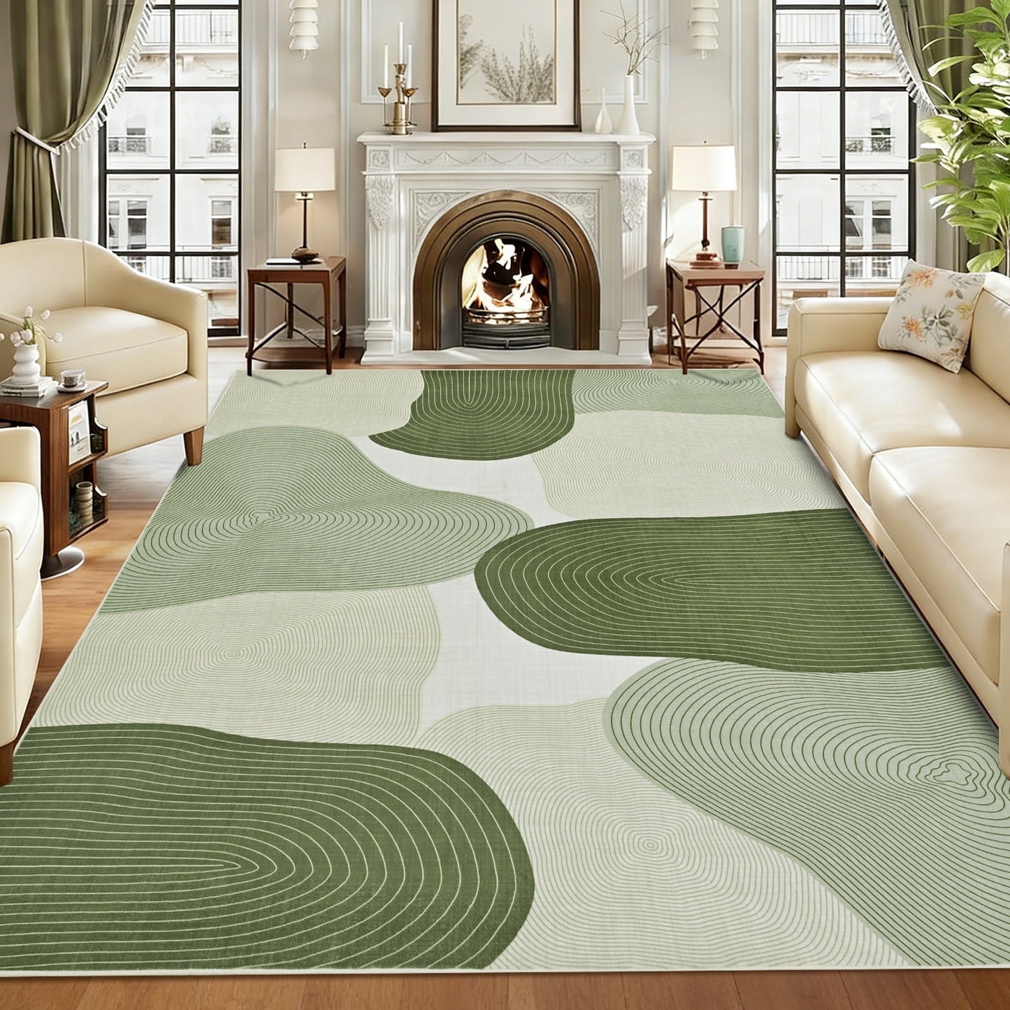 Bleum Cade 8'x10' Area Rugs for Living Room, Washable Rugs Boho Rugs for Bedroom Dinning Room,Floral Rug Ultra Soft Non Slip Durable Large Carpet Home Decor