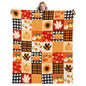Bleum Cade Fall Throw Blanket,Pumpkin Maple Leaves Plaid Blanket,Cozy Flannel Autumn Throw Blankets for Bed Couch Sofa,Fall Decor Gift (50"x 60")