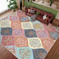 Bleum Cade Boho Floral Area Rug 5x7 Washable Soft Faux Wool Rug Carpet for Living Room Bedroom