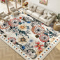 Bleum Cade Floral Area Rugs for Living Room 8x10, Boho Washable Rug, Soft Low Pile Faux Wool Non Slip Indoor Rug Carpet for Bedroom, Dining Room,White