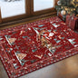 Bleum Cade Christmas Area Rugs 2x3,Santa Claus Non Slip Washable Entryway Rug, Winter Red Door Mat Outdoor Indoor,Soft Faux Wool Low Pile Welcome Mat for Entrance,Christmas Decorations