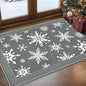 Bleum Cade Christmas Area Rug 3x5 for Living Room, Snowflake Red Washable Rugs Low Pile Non Slip Rug,Winter Soft Faux Wool Throw Carpet for Entryway, Doorway