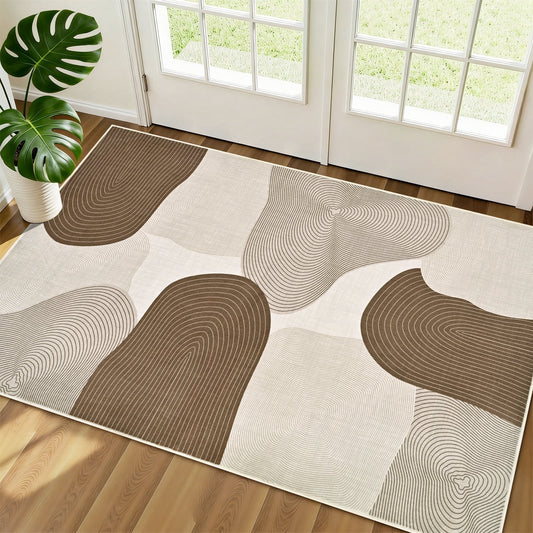 Bleum Cade Area Rugs for Doormat 2X3,Abstract Machine Washable Foldable Non Slip Outdoor Indoor Welcome Mat Carpet for Entrance,Grey