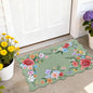 BLEUM CADE Flower Door Mat 18" x 30" Low Profile Outdoor Doormats Non Slip Rubber Backing Welcome Mat for Outdoor Front Porch Patio