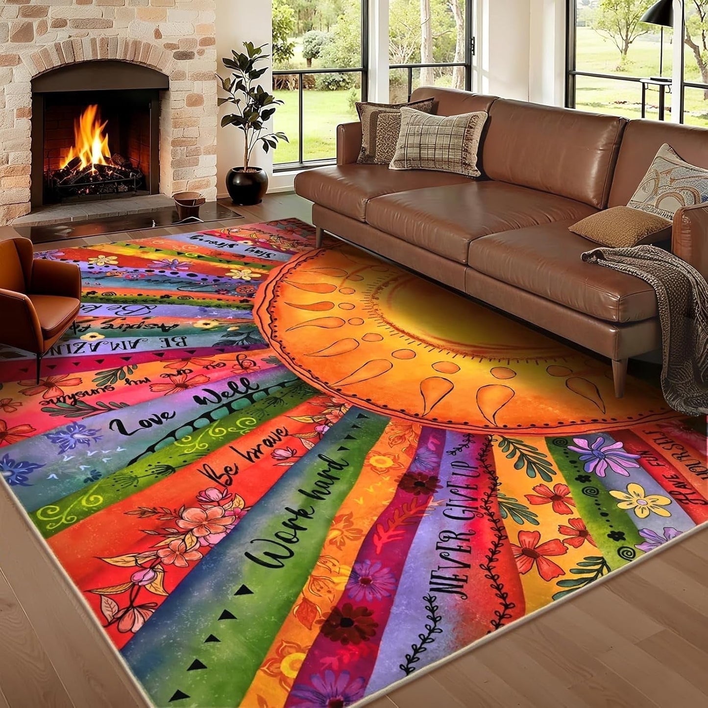 Bleum Cade Area Rugs for Doormat 2X3,Abstract Machine Washable Foldable Non Slip Outdoor Indoor Welcome Mat Carpet for Entrance,Green