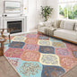 Bleum Cade Boho Floral Area Rugs 3x5 Washable Flower Rug for Bedroom Living Room,Soft Faux wool Non-slip Backing Carpet
