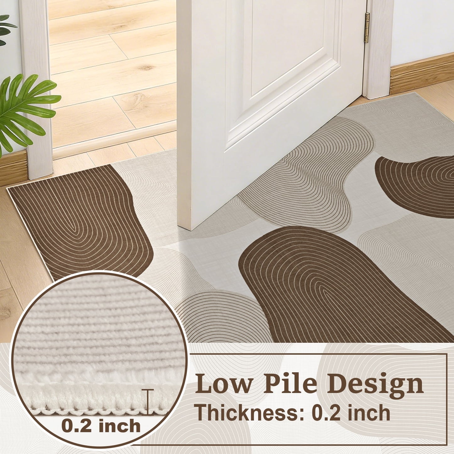 Bleum Cade 8x10 Area Rugs for Living Room, Abstract Rug Ultra Soft Washable Rugs for Bedroom, Anti Slip Durable Stain Resistant Larg Carpet Home Decor for Dining Room,Grey