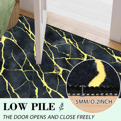 Bleum Cade Area Rugs for Living Room 3X5 Machine Washable Rugs Marble Swirl Abstract Rug Indoor Carpet, Soft Lightweight Non Slip Large Rug for Bedroom Dining Room