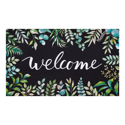 BLEUM CADE Summer Welcome Door Mat Leaves Low Profile Outdoor Door Mats Non Slip Entrance Mats for Outside Patio