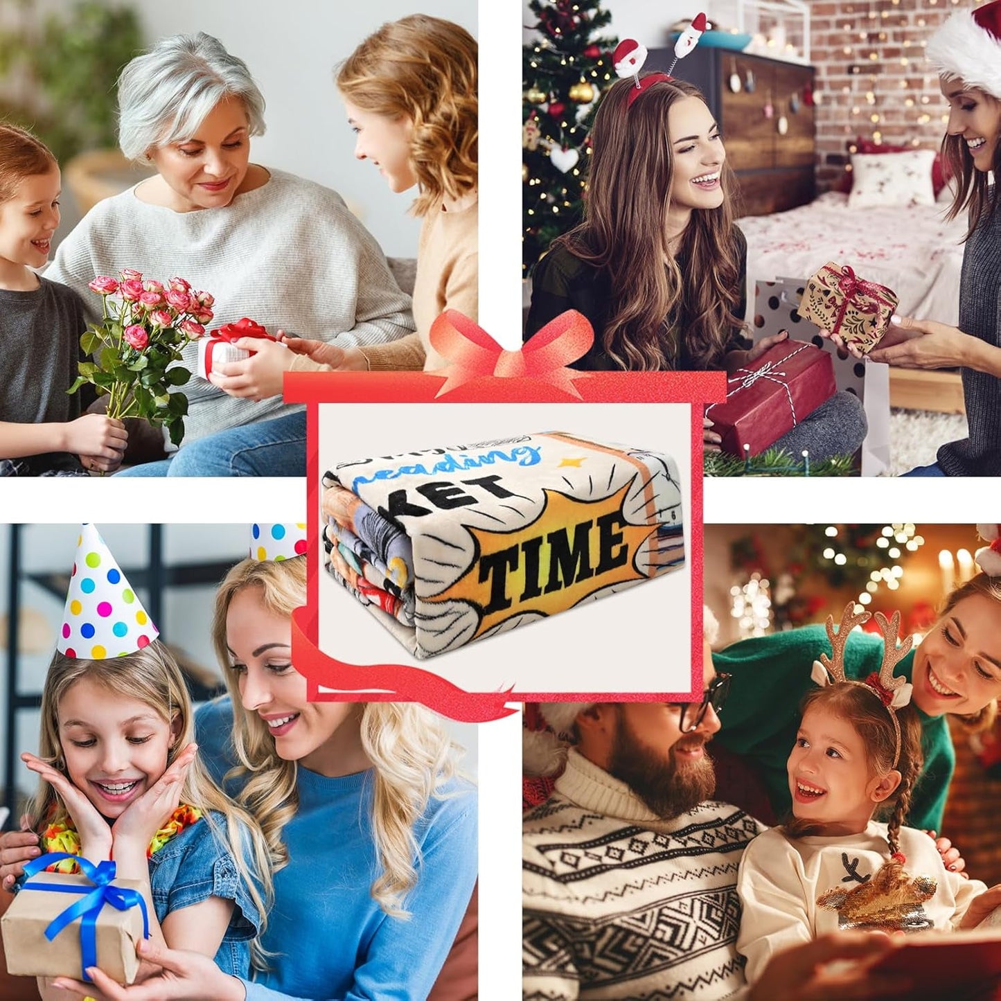 BLEUM CADE Fall Throw Blanket,Book Lovers Gifts Blanket,Super Soft Flannel Throw Blankets for Bed Couch Sofa 50"x60"