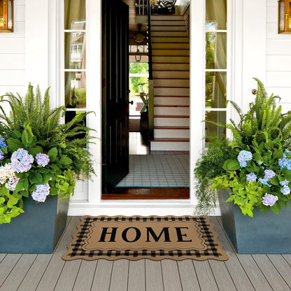Bleum Cade Door Mat Outside Inside Home Doormat,Non-Slip Low Profile Front Door Mat ,Muddy Dirt Resist Stain Fade Door Mat for Outside Patio Porch,(18"x30",Home)