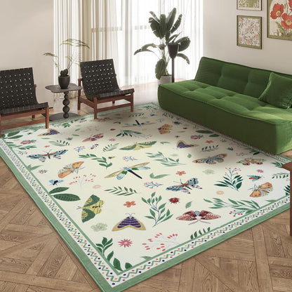 Bleum Cade 3'x5' Boho Area Rugs for Living Room, Machine Washable Foldable Indoor Rugs Carpet, Soft Lightweight Non Slip Large Rug for Bedroom Dining Room,Beige