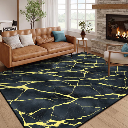 Bleum Cade Area Rugs for Living Room 3X5 Machine Washable Rugs Marble Swirl Abstract Rug Indoor Carpet, Soft Lightweight Non Slip Large Rug for Bedroom Dining Room