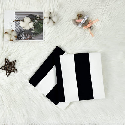 BLEUM CADE Black and White Throw Pillow Cases Set of 2, Outdoor pillows Striped Couch Cushion Cover, Farmhouse Decorative throw Pillow Covers for Home Decor,12"x20"