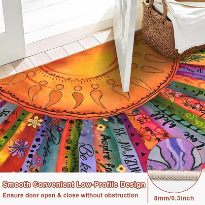 Bleum Cade Area Rugs for Living Room 5x7,Boho Sun Rugs, Washable Area Rugs for Bedroom,Low Pile Anti Slip Durable Carpet for Dining Room