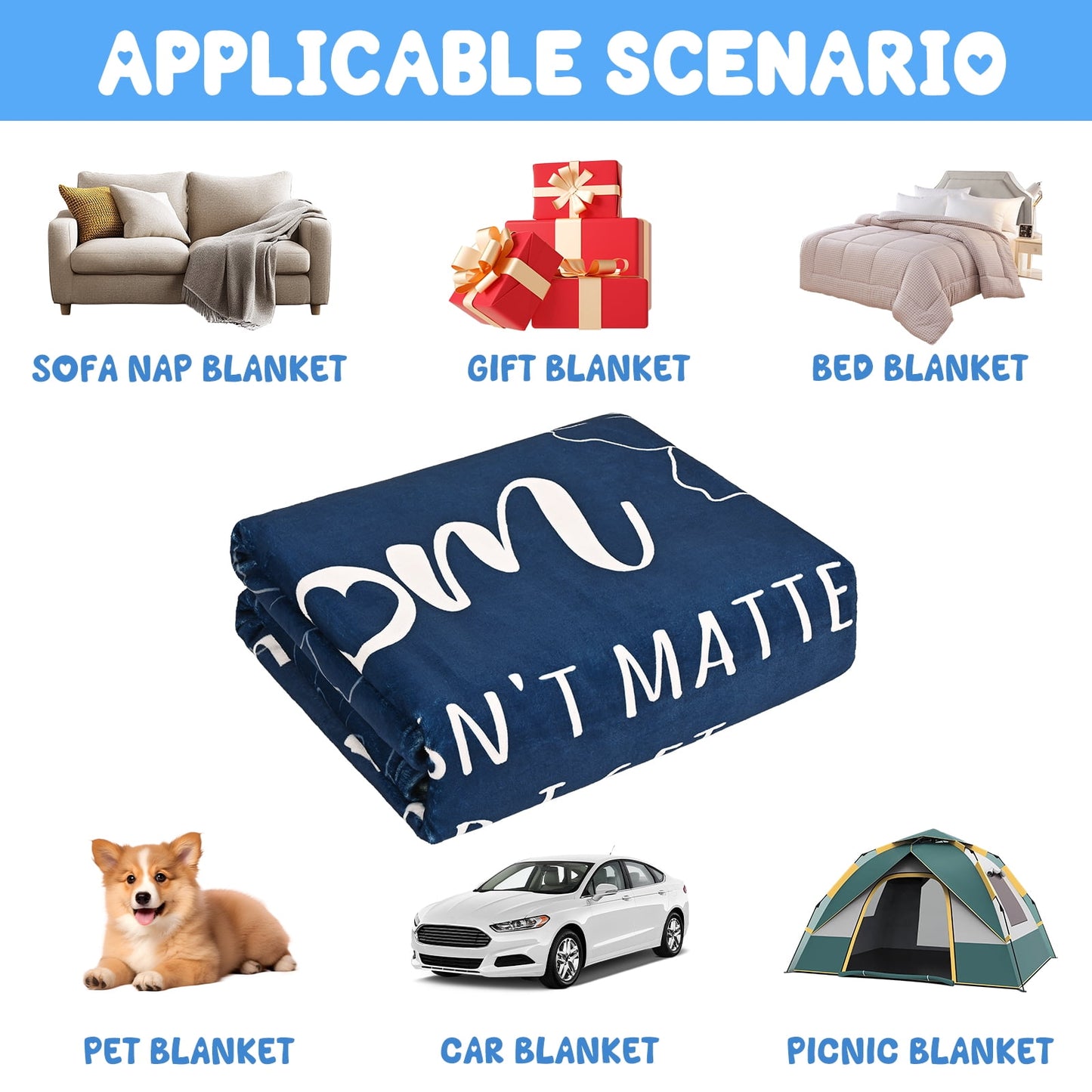 Bleum Cade Gifts for Mom Mothers Day,Mom Birthday Gifts Blanket, Moms Gift for Women from Daughter Son,Soft Flannel Throw Blankets, Navy,50"x60"